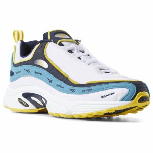 Reebok Daytona DMX Vector Turnschuhe Damen - Weiß/Navy/Gelb - DE 854-XBA